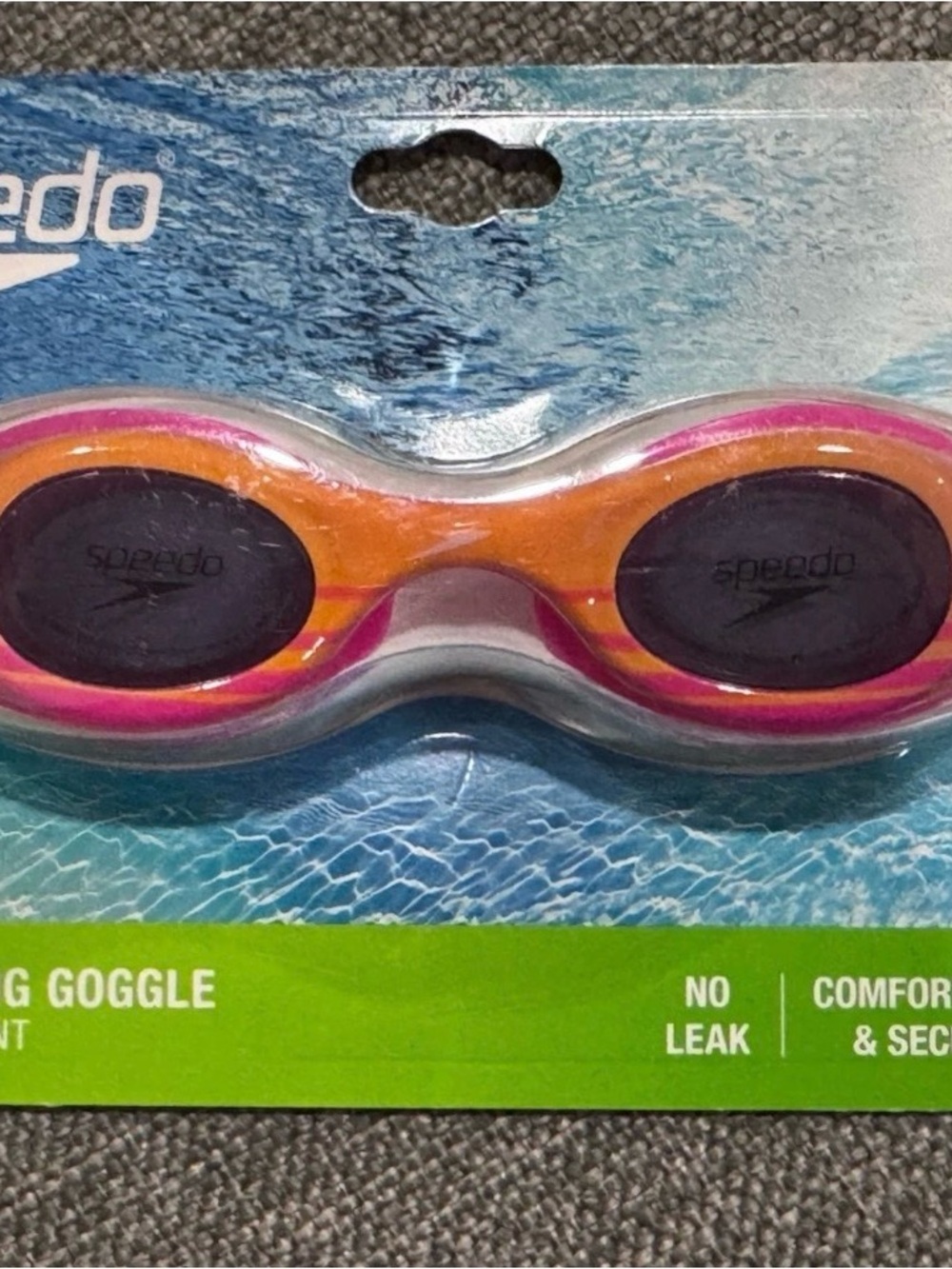 Speedo Kids Swim Goggles in Pink and Orange with Tinted Lenses